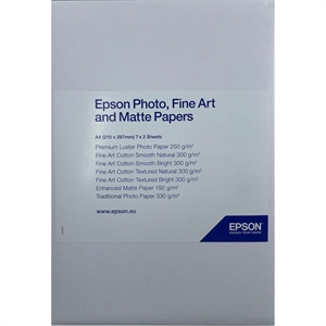 Epson Photo, Fine Art och Matt papper A4 provpaket